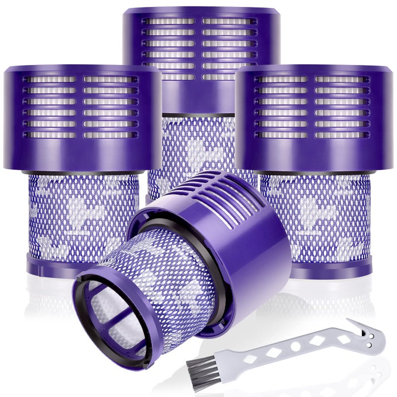 Leadaybetter 4pack Washable Hepa Filter Replacements for Dyson V10 SV12 Cordless Vacuum Cyclone Animal Absolute Total Clean Cordless Vacuum Cleaner, Replace # DY-969082-01 - Image 1